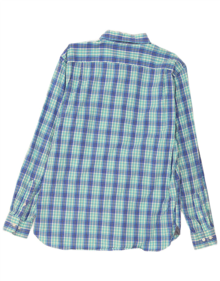 Nautica Chemise Homme Grand Carreau Bleu Coton