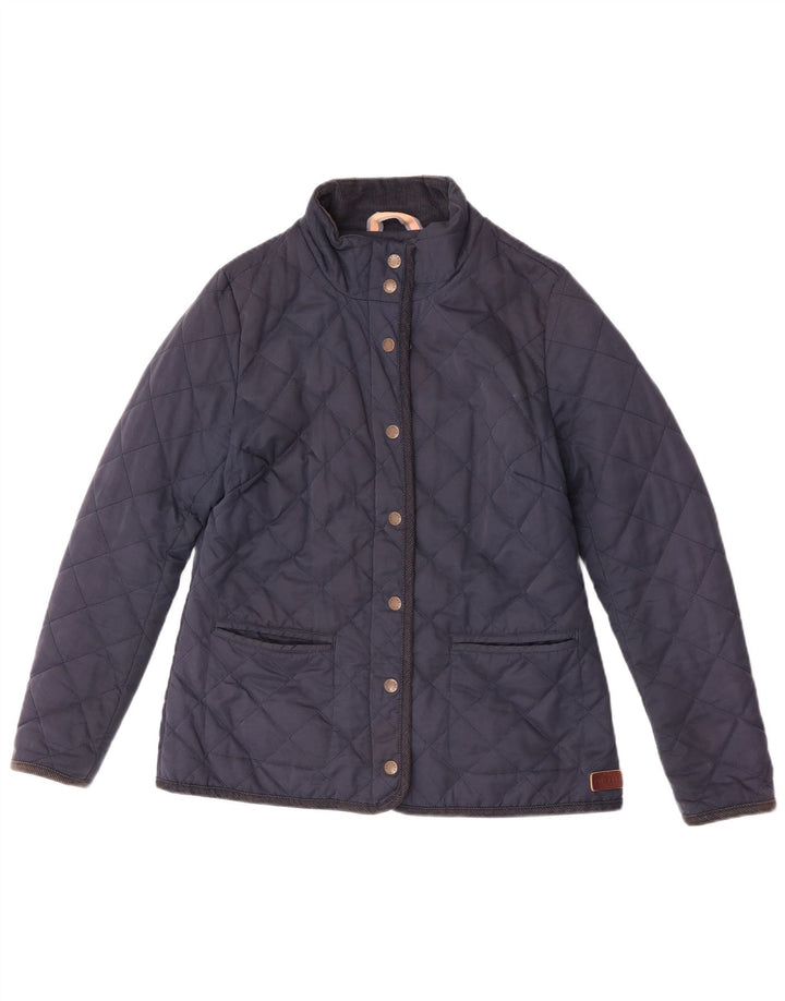 Fat Face Veste matelassée pour femme UK 12 Medium Bleu marine Polyester