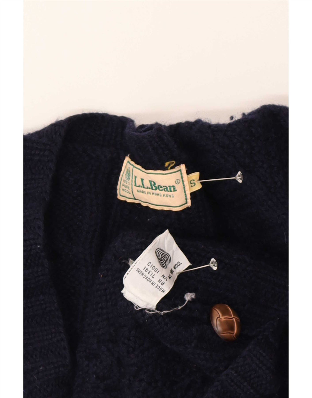 L.L.Bean Cardigan surdimensionné pour femme UK 10 Petite laine bleu marine