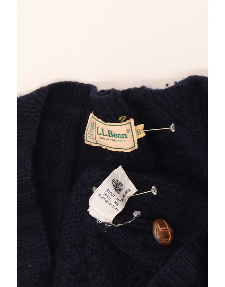 L.L.Bean Cardigan surdimensionné pour femme UK 10 Petite laine bleu marine