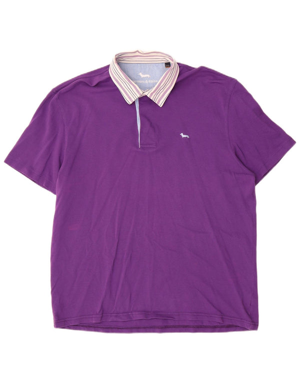 Harmont & Blaine Polo Homme 2XL Violet Rayé Coton