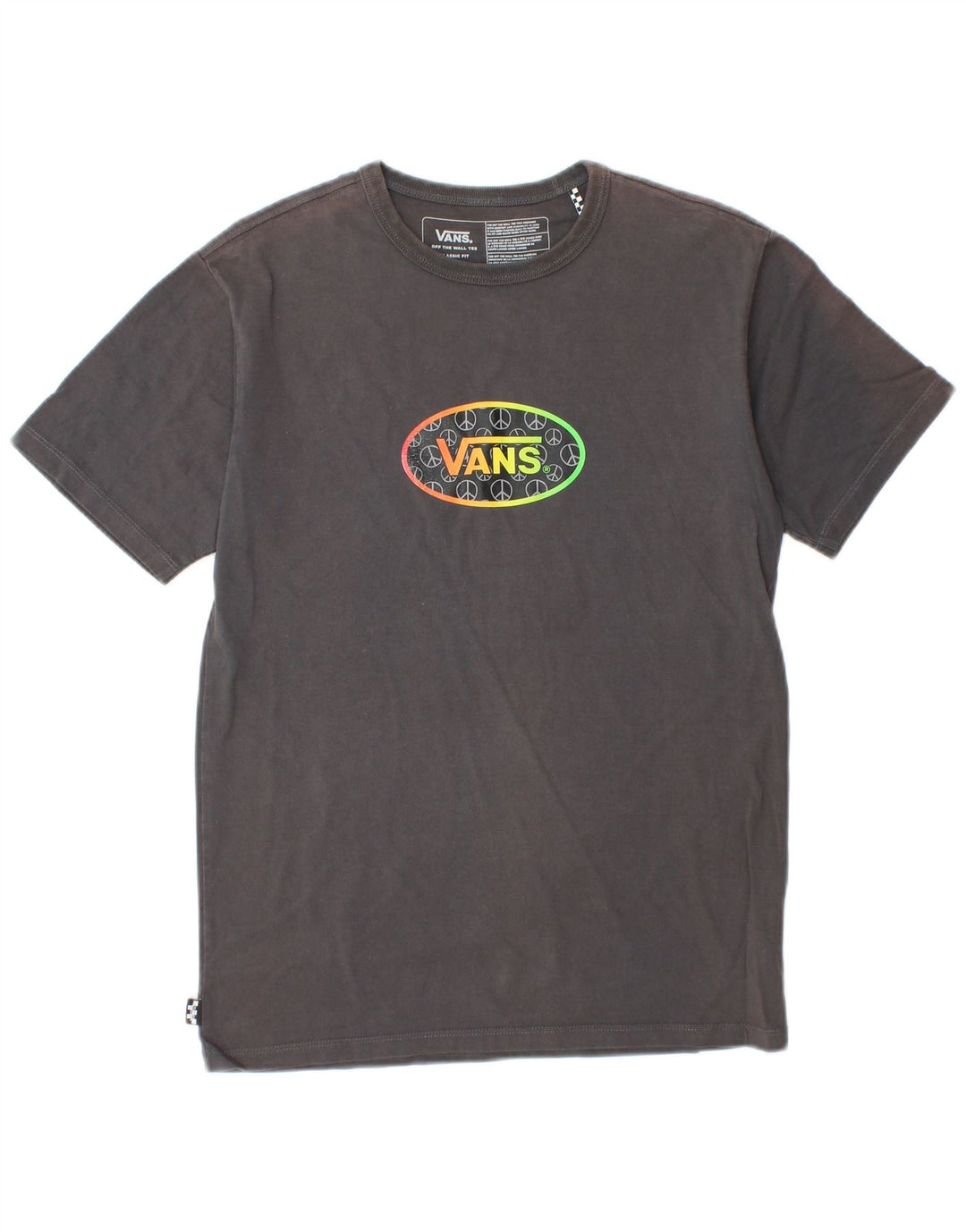 VANS T-shirt graphique coupe classique pour homme, petit, gris, coton