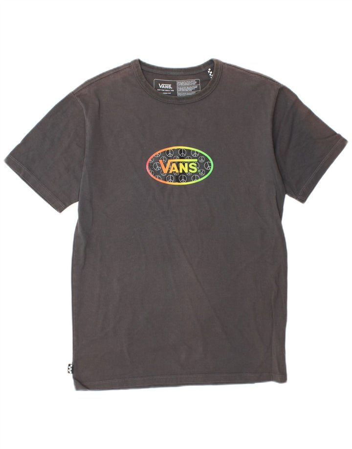VANS T-shirt graphique coupe classique pour homme, petit, gris, coton
