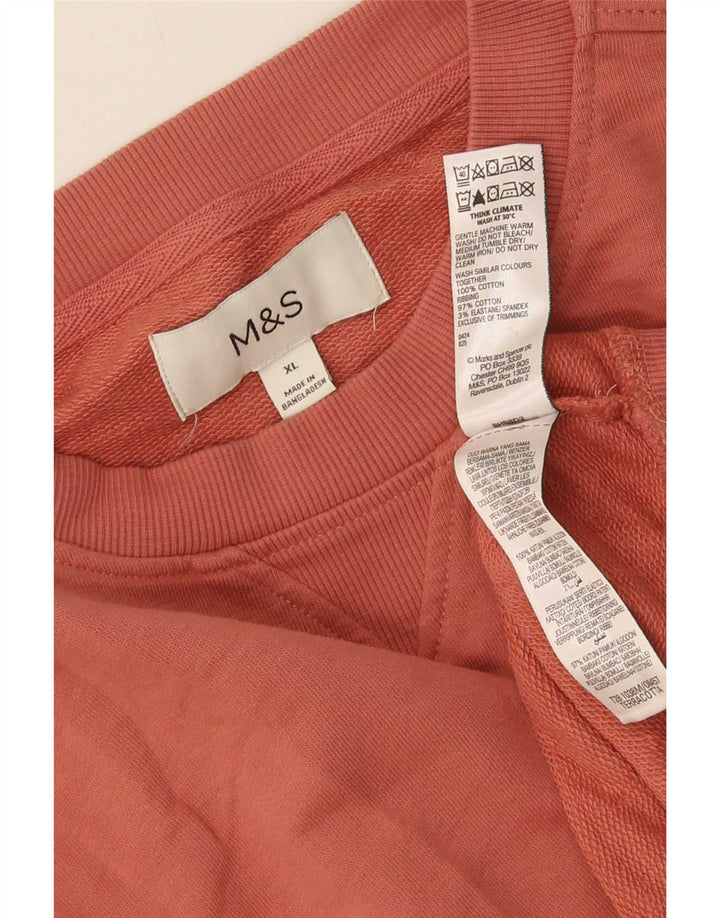 Marks & Spencer Sweat-shirt pour homme XL Orange Coton