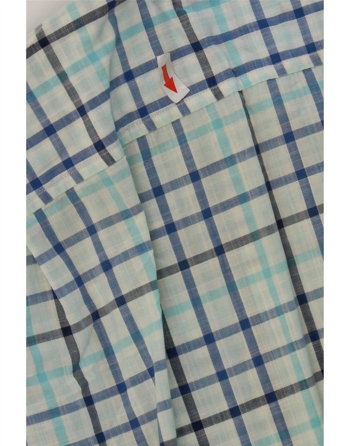 Nautica Chemise Coupe Classique Homme Bleu Moyen à Carreaux en Coton