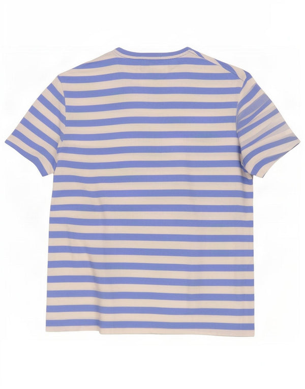 Polo Ralph Lauren Mens Custom Slim Fit T-Shirt Top Medium Blue Striped