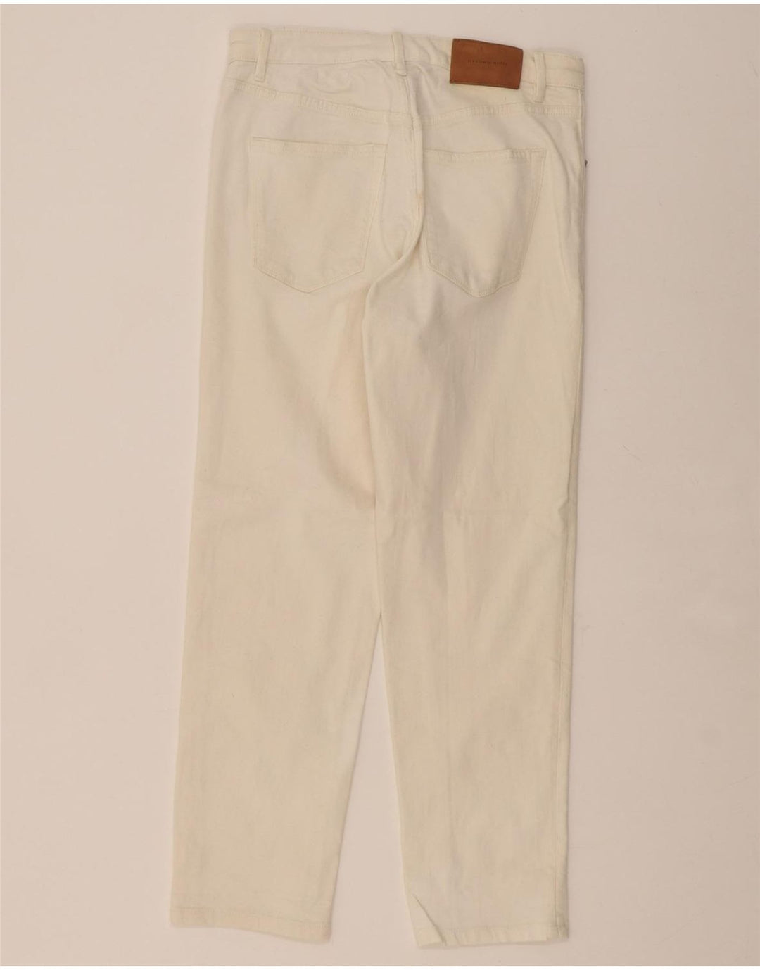 MASSIMO DUTTI Womens Tapered Jeans W28 L25 Off White Cotton Vintage Massimo Dutti and Second-Hand Massimo Dutti from Messina Hembry 