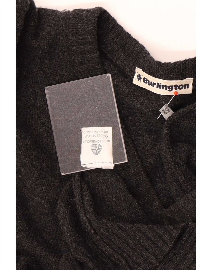 Burlington Pull col V pour homme IT 52 XL Gris Laine