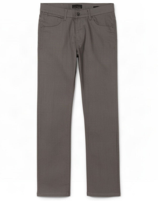 Zara Pantalon droit décontracté pour homme EU 40 Medium W31 L32 Gris Coton