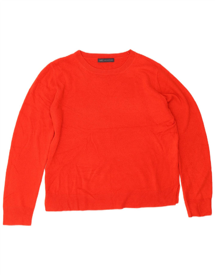 Marks & Spencer Pull surdimensionné à col bateau pour femme UK 16 Large Rouge
