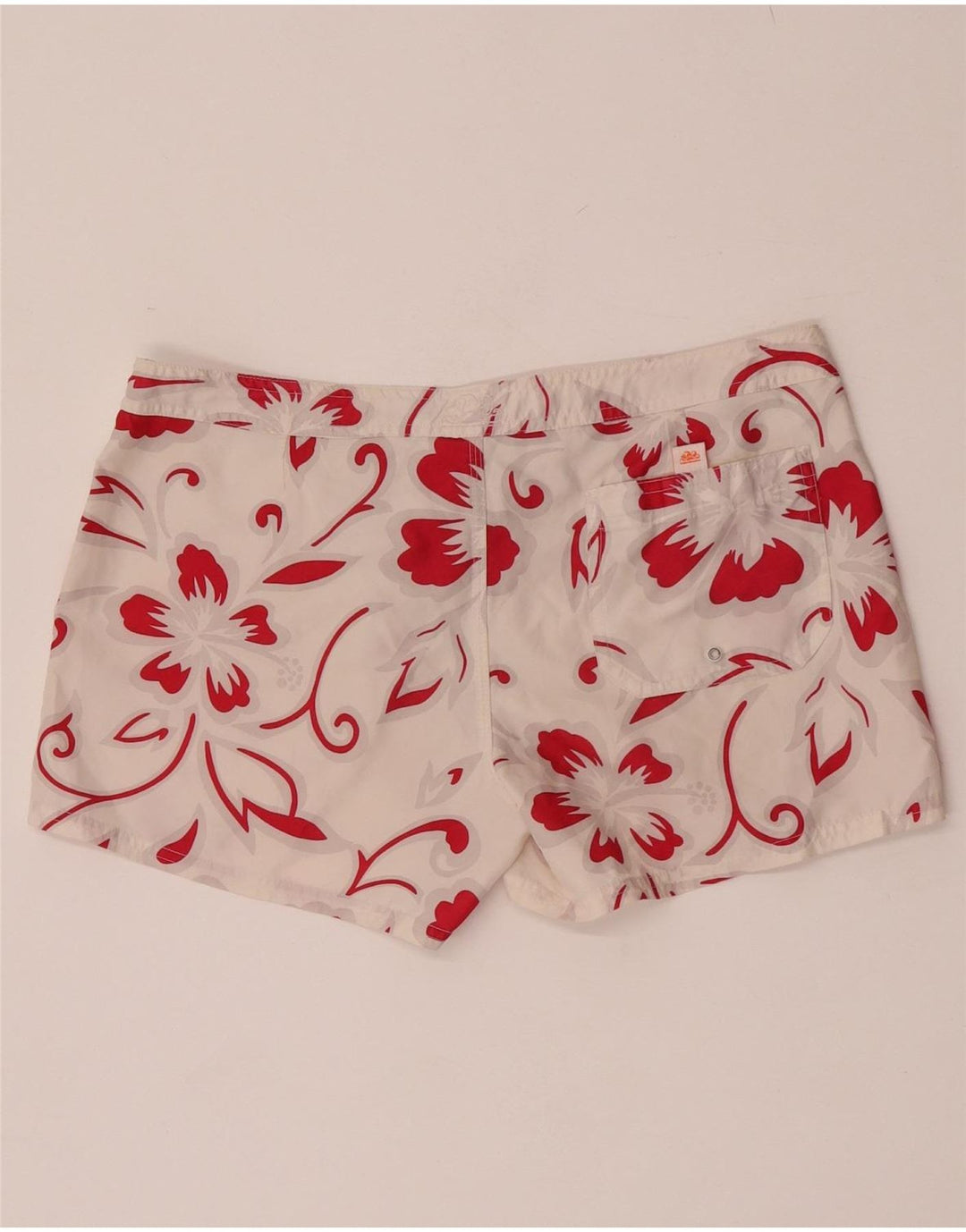 Sundek Short de bain pour femme US 8 Medium Blanc Floral Polyester
