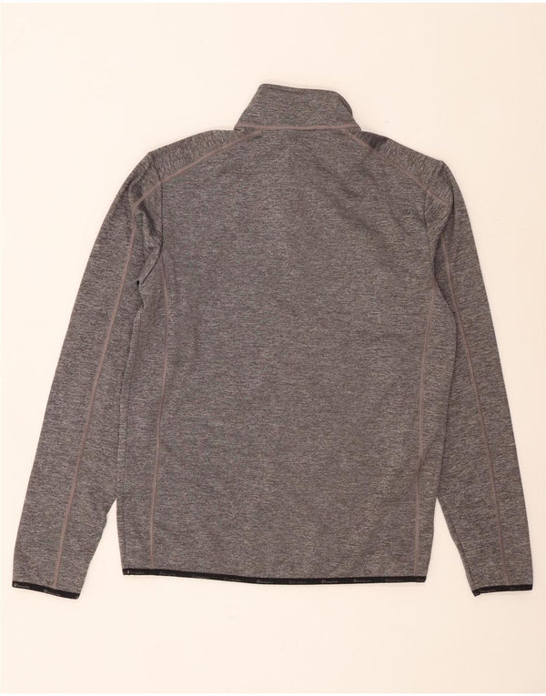 Champion Sweat-shirt à col zippé pour homme, en polyester moucheté, grand gris
