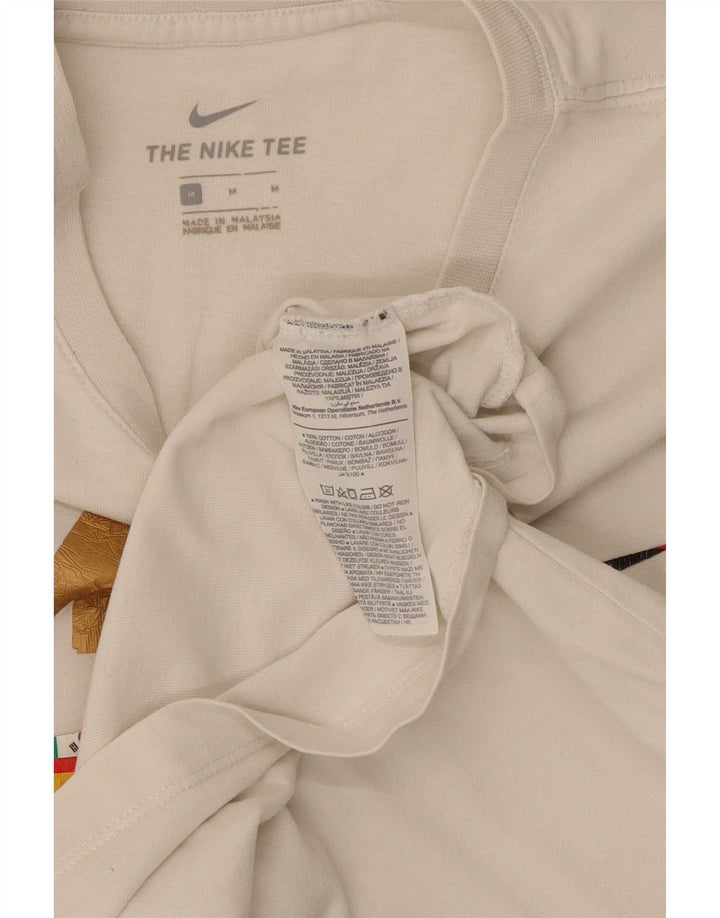 Nike T-shirt graphique pour homme en coton blanc moyen