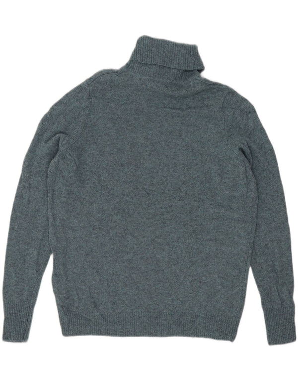 Marks & Spencer Pull col roulé pour femme UK 14 Laine bleu moyen
