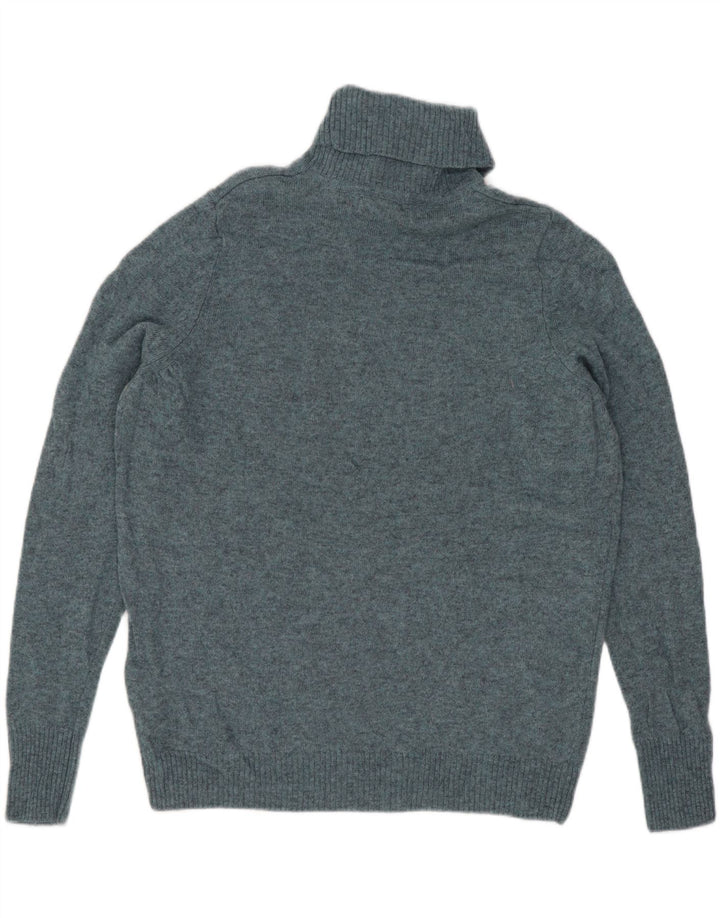 Marks & Spencer Pull col roulé pour femme UK 14 Laine bleu moyen