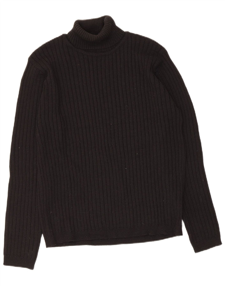 Zara Pull col roulé pour femme UK 16 Large laine noire