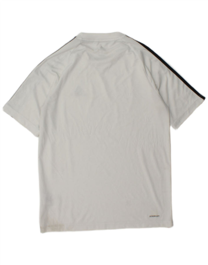 Adidas Hommes Aeroready T-Shirt Haut Petit Blanc Colorblock Polyester