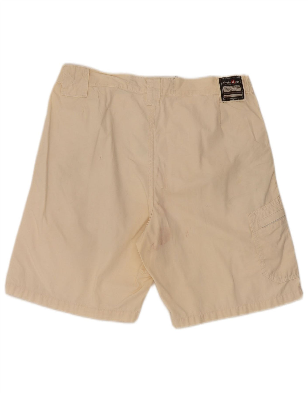 Murphy & Nye Short Cargo W33 Homme Blanc Cassé Moyen Coton