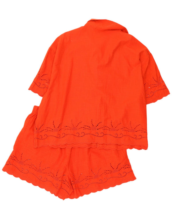 Marks & Spencer Ensemble 2 pièces surdimensionné pour femme UK 16 Large W34 Orange Coton