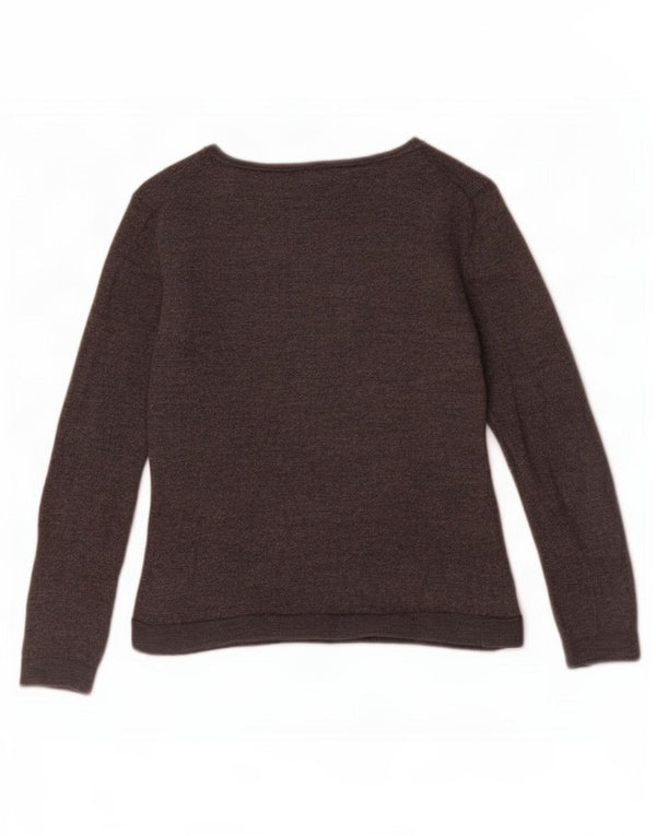Massimo Dutti Pull à col bateau pour fille 7-8 ans Gris Laine