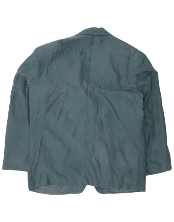 TRUSSARDI Veste Blazer 2 Boutons Homme IT 54 2XL Bleu Soie