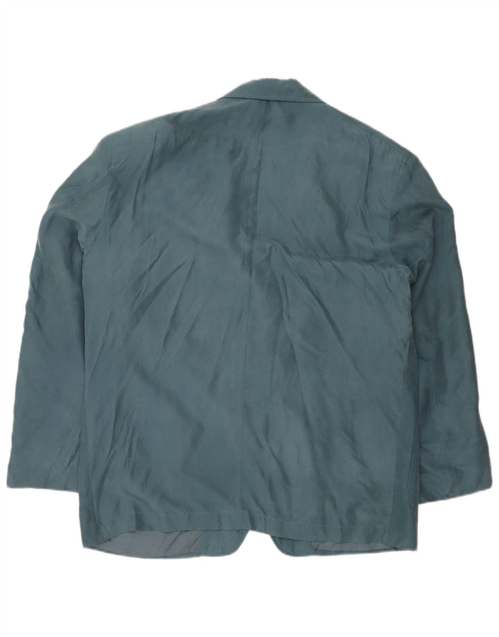 TRUSSARDI Veste Blazer 2 Boutons Homme IT 54 2XL Bleu Soie