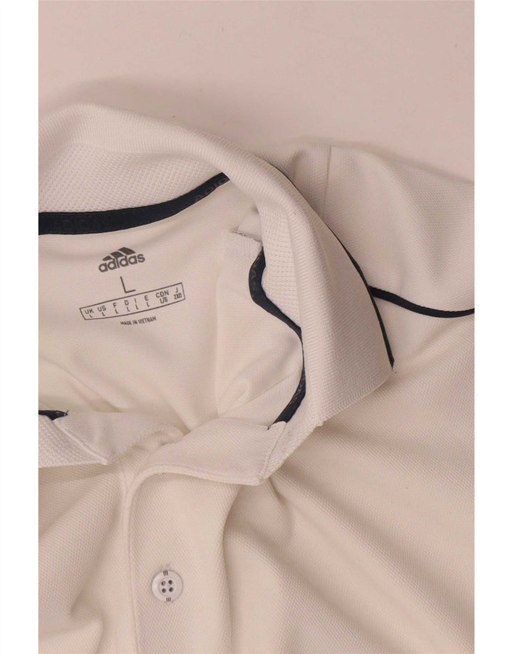 Adidas Polo Homme Grand Blanc Polyester