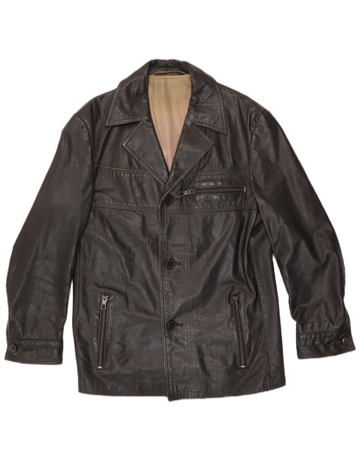 Veste en cuir homme vintage UK 38 Cuir noir moyen