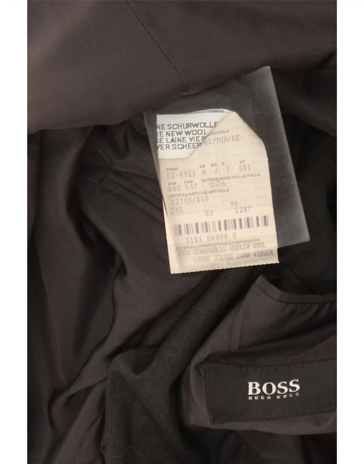 Hugo Boss Veste Blazer 3 Boutons Homme UK 40 Grande Laine Grise