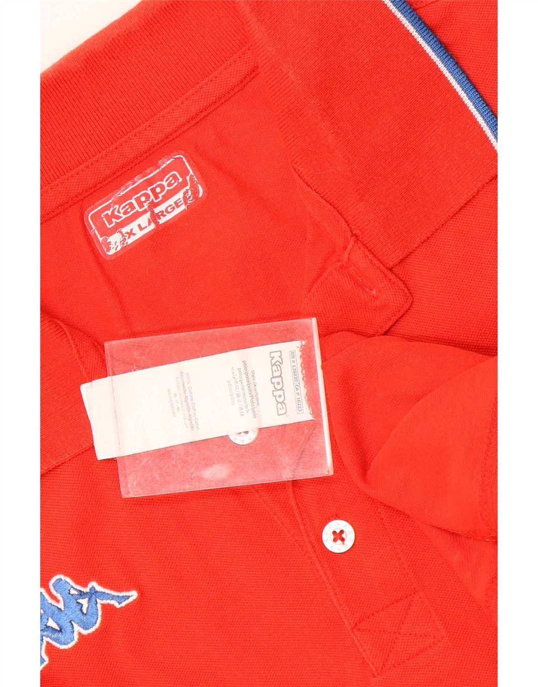 Kappa Polo Homme XL Rouge Coton