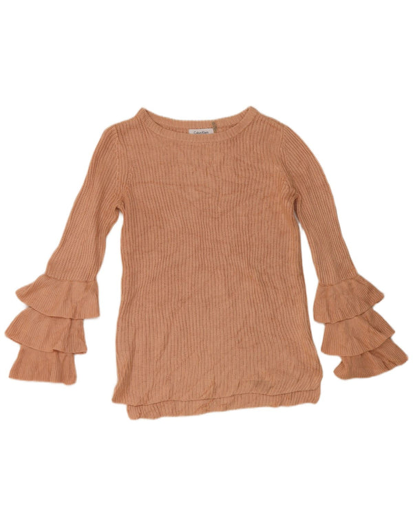 Calvin Klein Pull col bateau pour femme UK 6 XS Acrylique rose