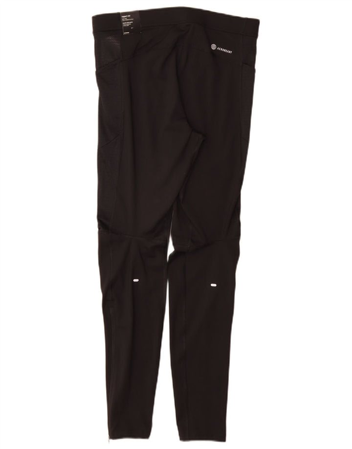 Adidas Femmes Aeroready Leggings UK 12 Moyen Noir Polyester