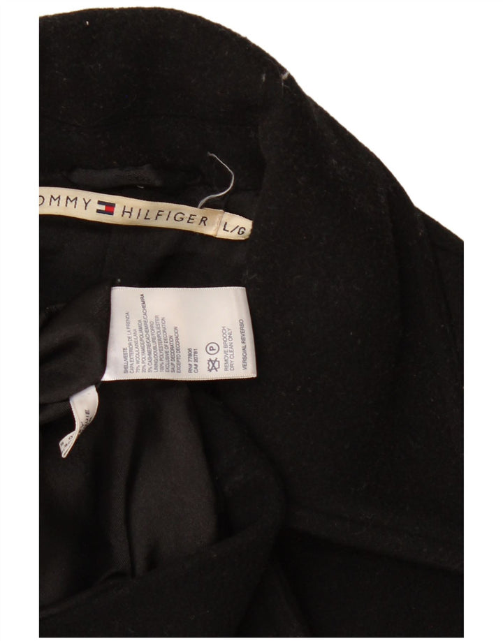 Tommy Hilfiger Caban Femme UK 16 Large Laine Noire