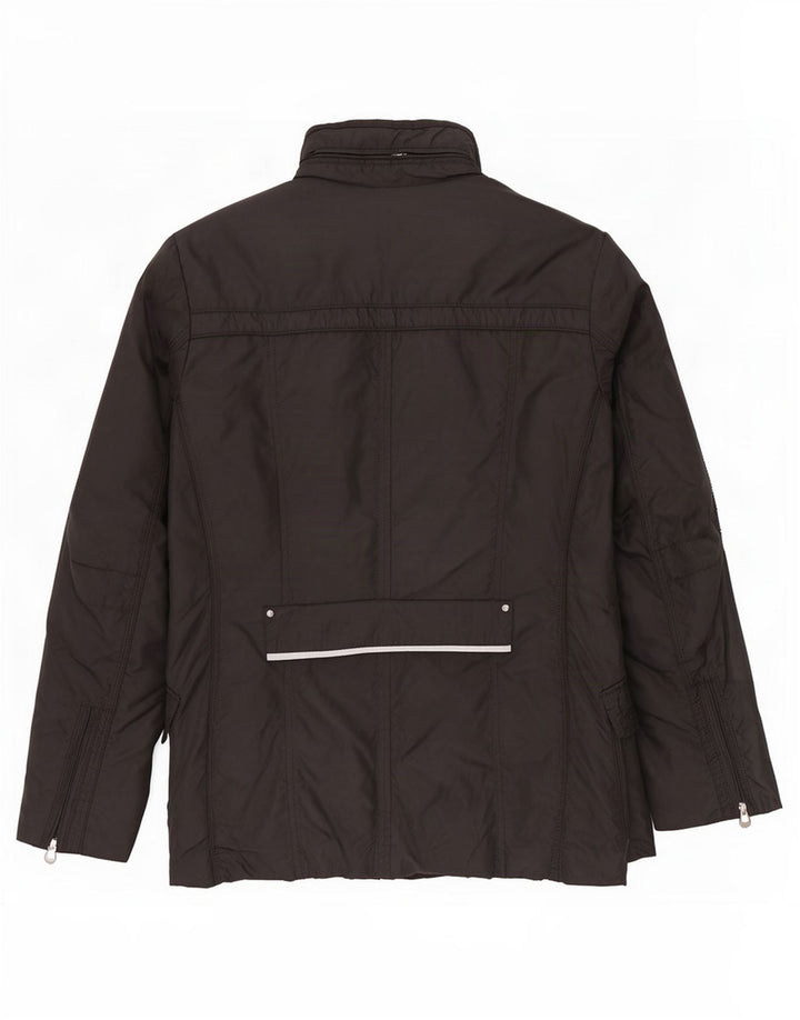 PEUTEREY Veste utilitaire à capuche pour homme EU 38 Medium Noir Polyamide