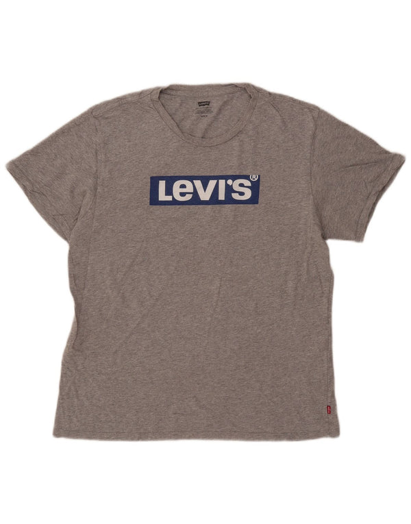 Levi's Tee-Shirt Graphique Homme Gris Moyen Coton