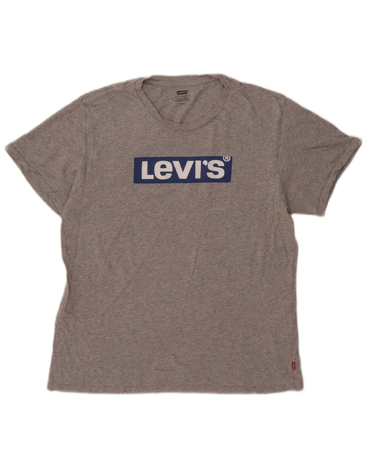 Levi's Tee-Shirt Graphique Homme Gris Moyen Coton