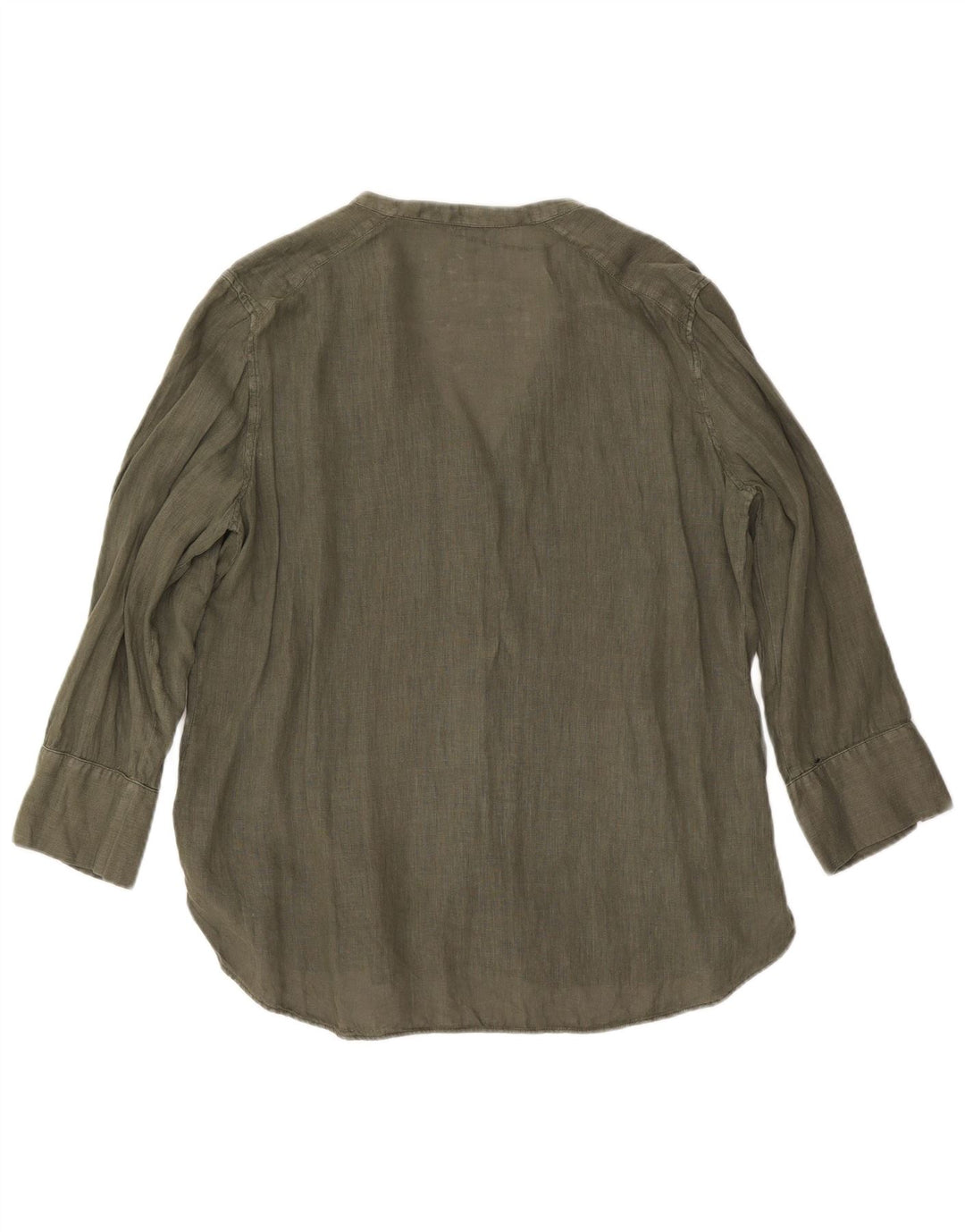 ZARA Womens Shirt Blouse UK 18 XL Khaki