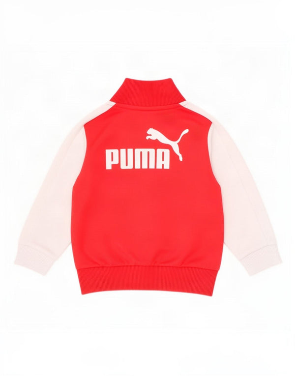 Puma Veste de survêtement graphique pour bébé garçon 6-9 mois Rouge Colourblock