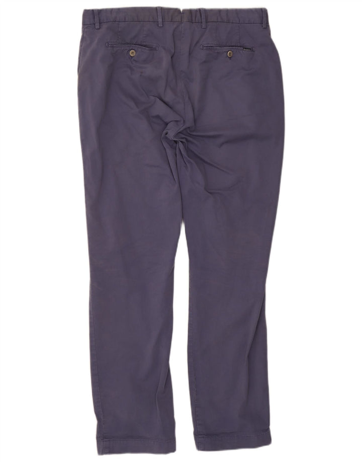 Hackett Pantalon de Costume Droit Homme W36 L32 Bleu Marine Coton