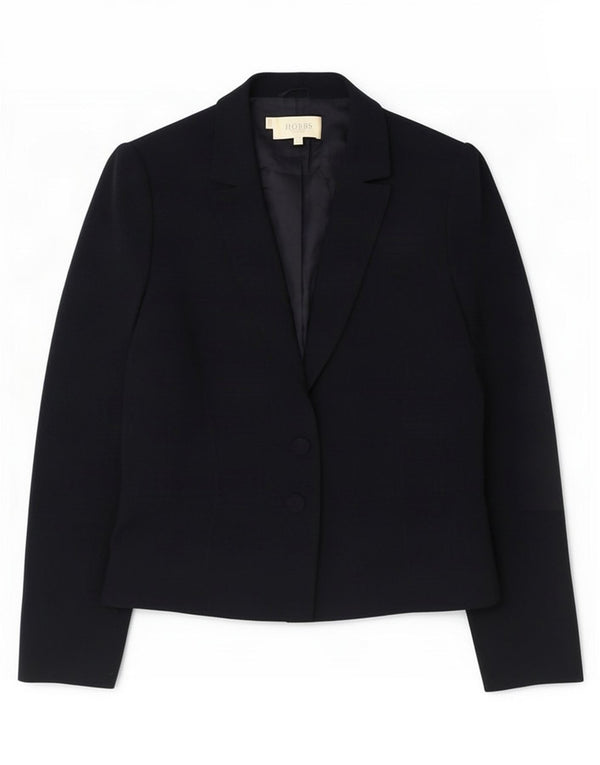 Hobbs Veste Blazer 2 Boutons Femme UK 14 Grand Bleu Marine Polyester