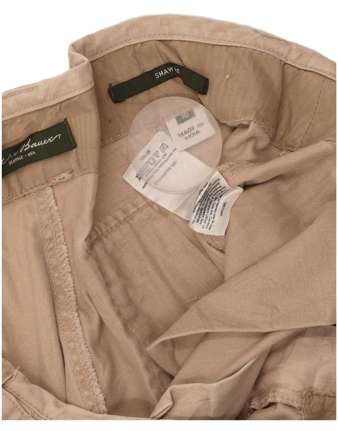 EDDIE BAUER Pantalon décontracté Shaw Fit pour femme US 10 Large W36 L31 Beige