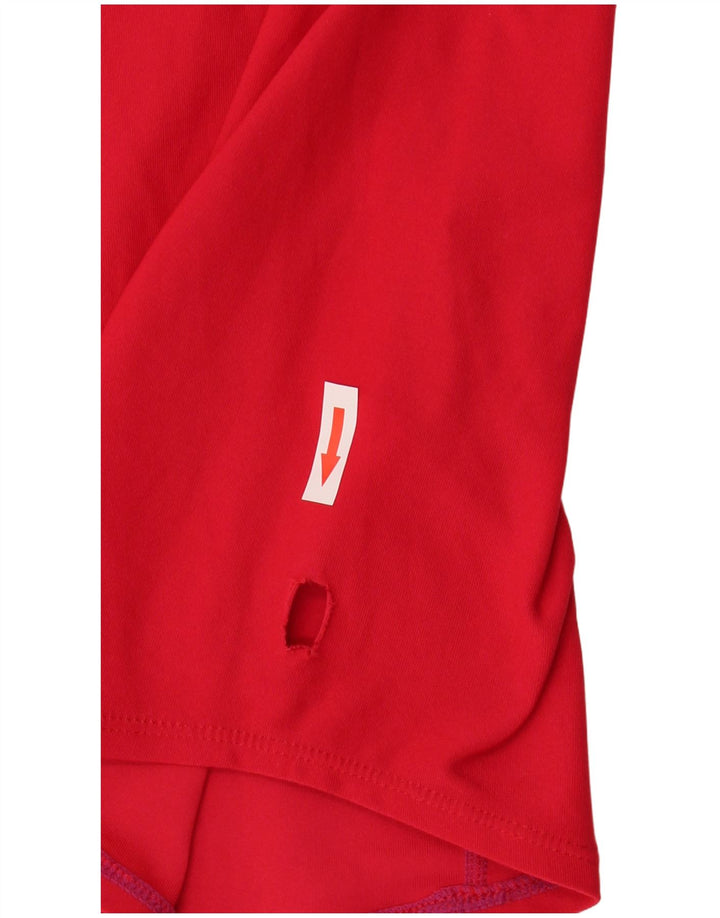 Nike T-Shirt Homme UK 39/41 Rouge Moyen Polyester Colorblock