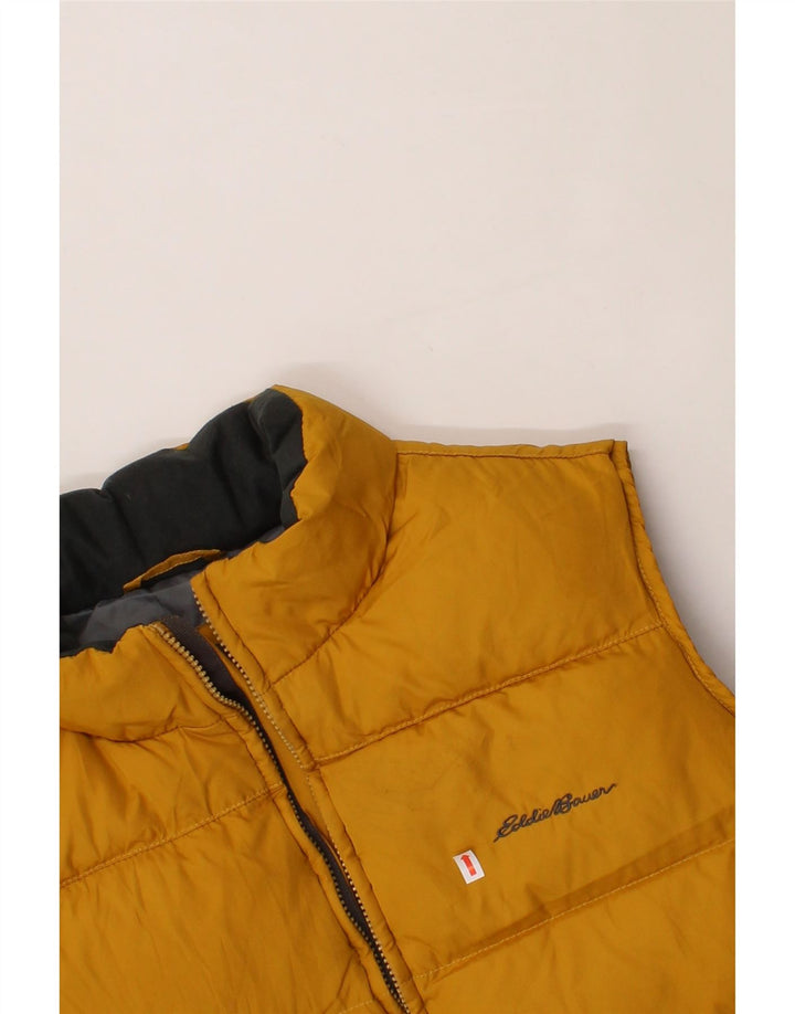 EDDIE BAUER Mens Padded Gilet UK 40 Large Yellow Polyester Vintage Eddie Bauer and Second-Hand Eddie Bauer from Messina Hembry 