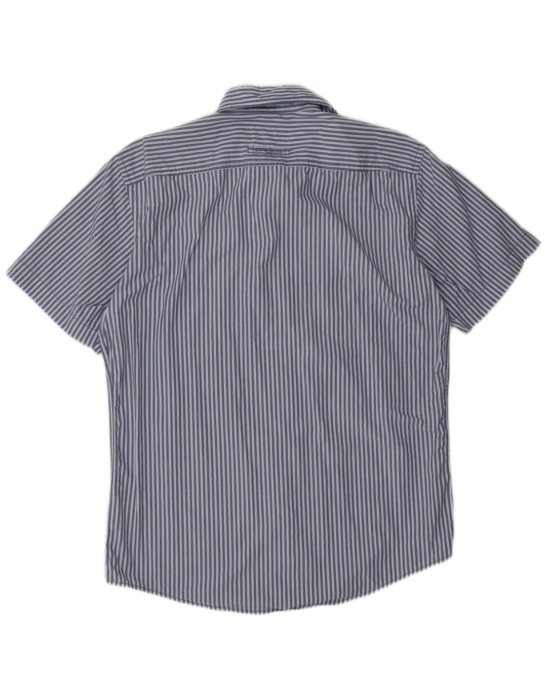 Camel Active Chemise à manches courtes pour homme, coupe classique, bleu moyen, fines rayures