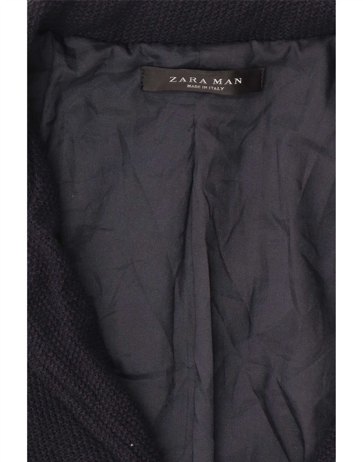 Pardessus homme Zara UK 36 petit bleu marine