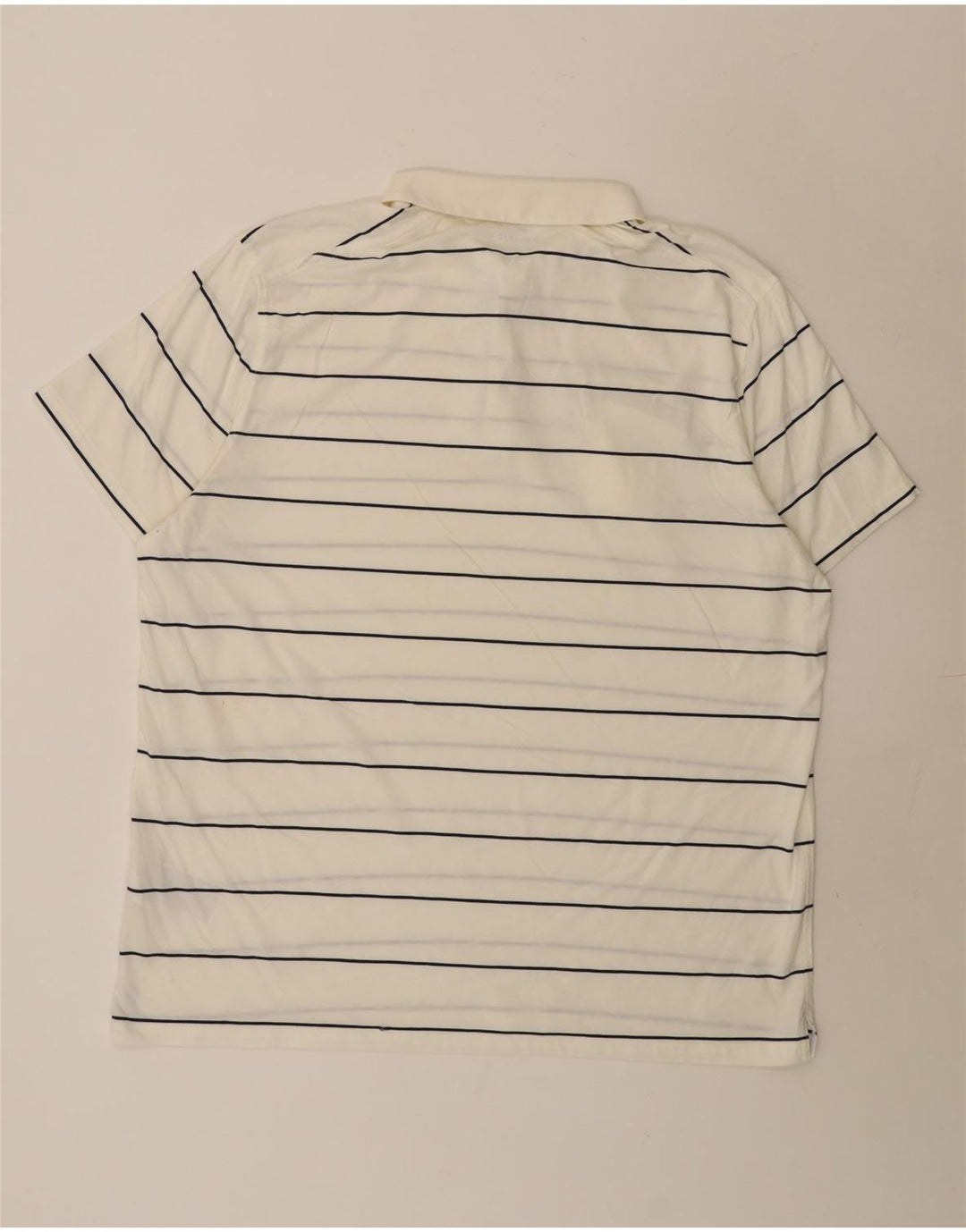Nike Polo coupe classique pour homme 2XL en coton rayé blanc