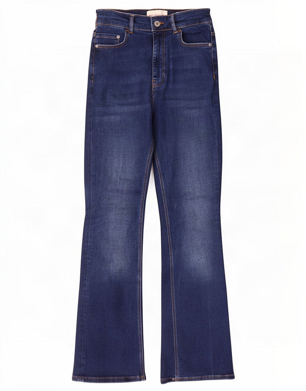 Marks & Spencer Jean évasé taille haute pour femme UK 8 Small W24 L29 Bleu