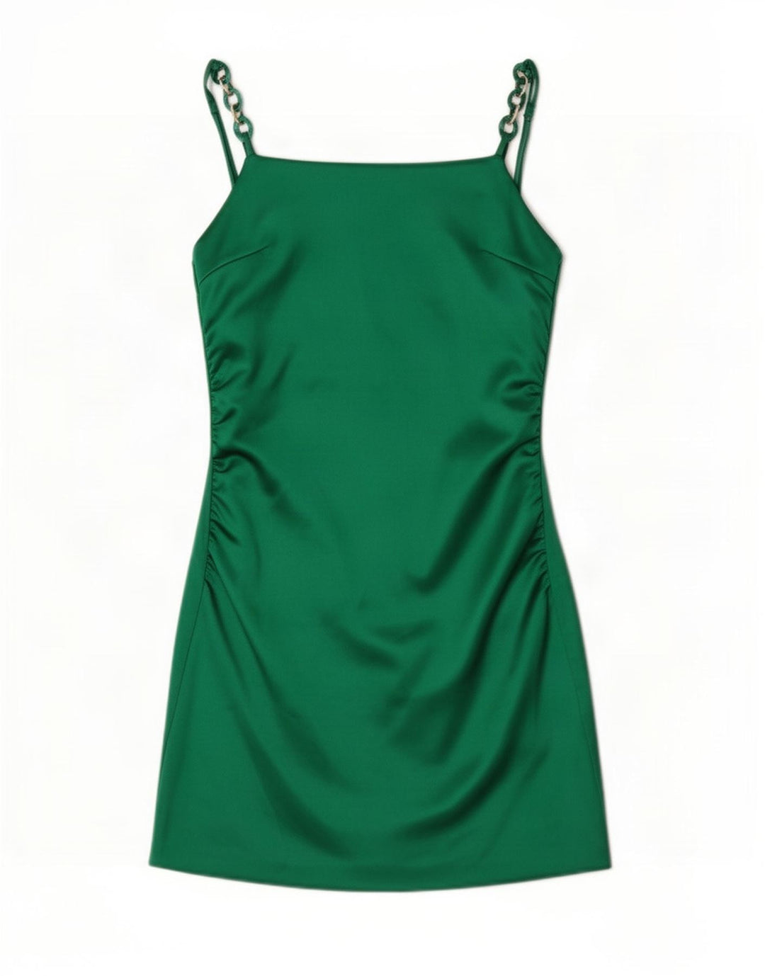Zara Femme Slip Dress UK 8 Small Vert Polyester