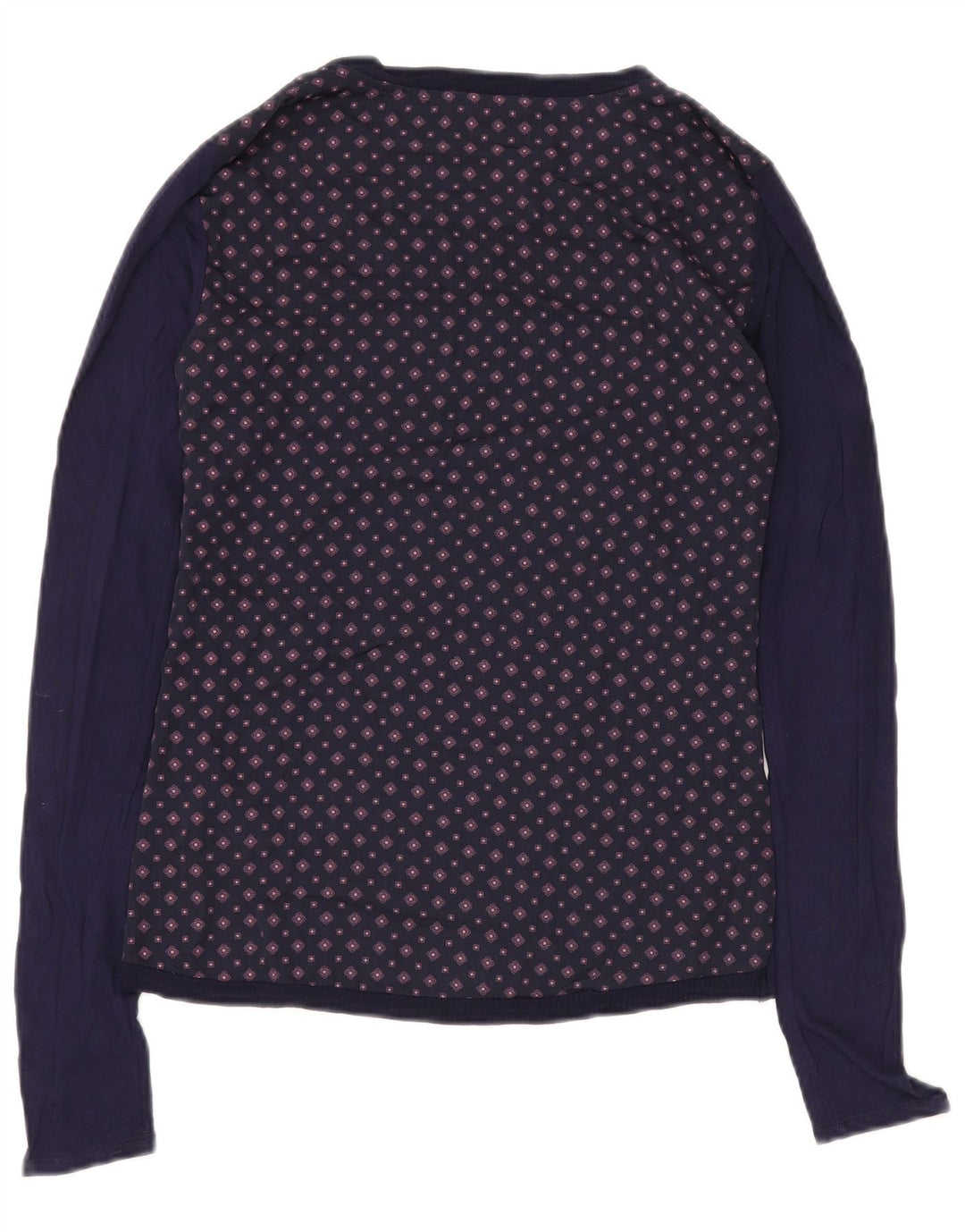 Tommy Hilfiger Haut à manches longues pour femme UK 12 Bleu marine moyen géométrique