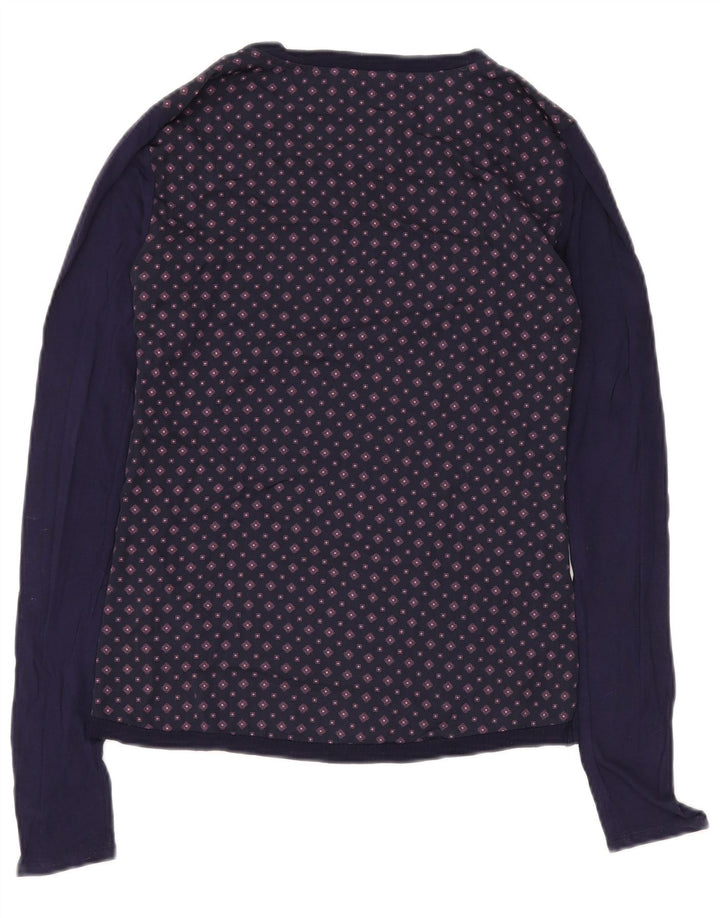 Tommy Hilfiger Haut à manches longues pour femme UK 12 Bleu marine moyen géométrique